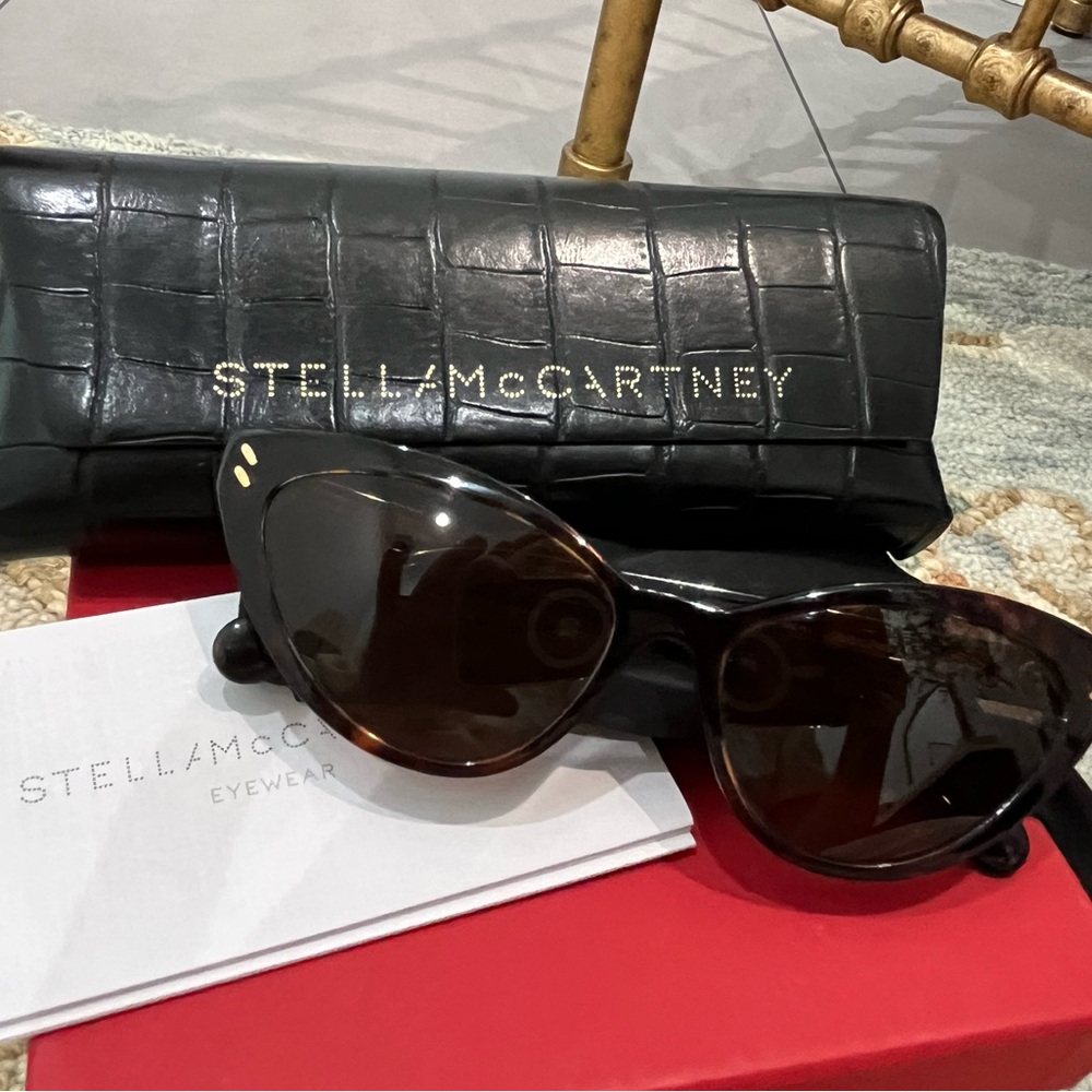 Stella McCartney Black Oversized Sunglasses